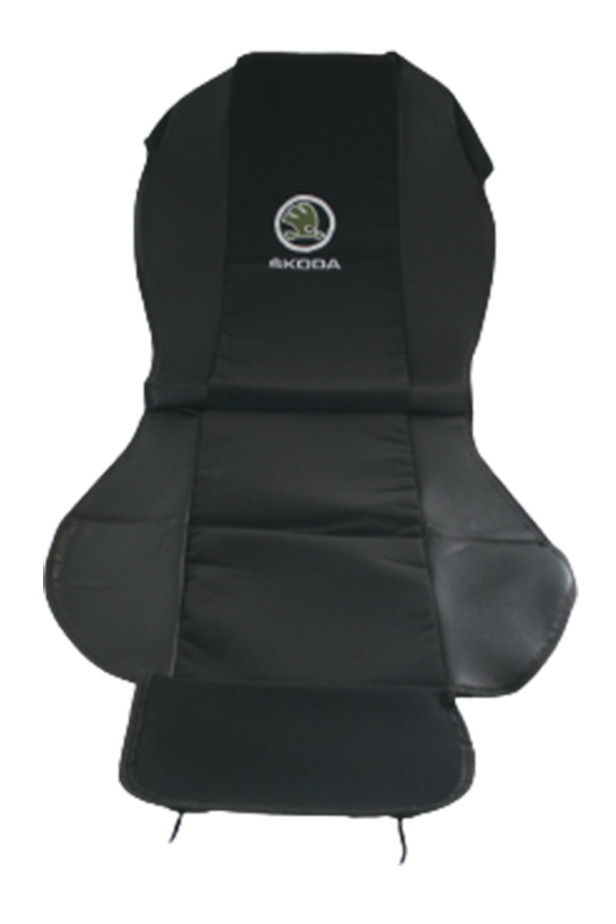 Universal Skoda Logolu Deri Araç Koltuk Minderi