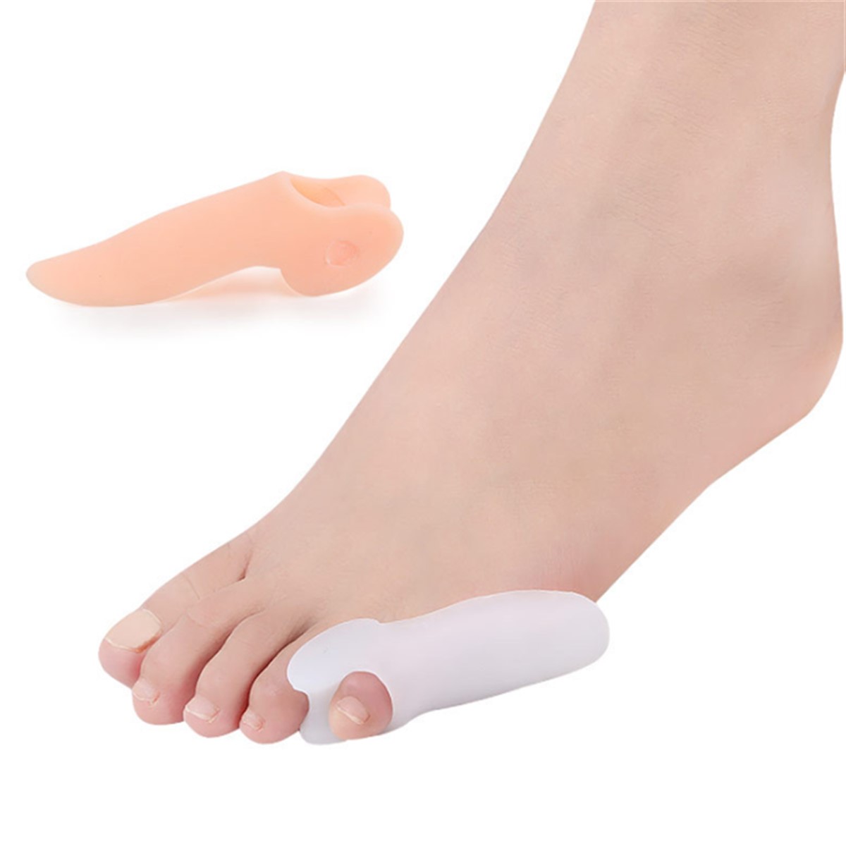 Ayak Serçe Parmak Makaralı Bunyon Koruyucu BEYAZ 1 Çift