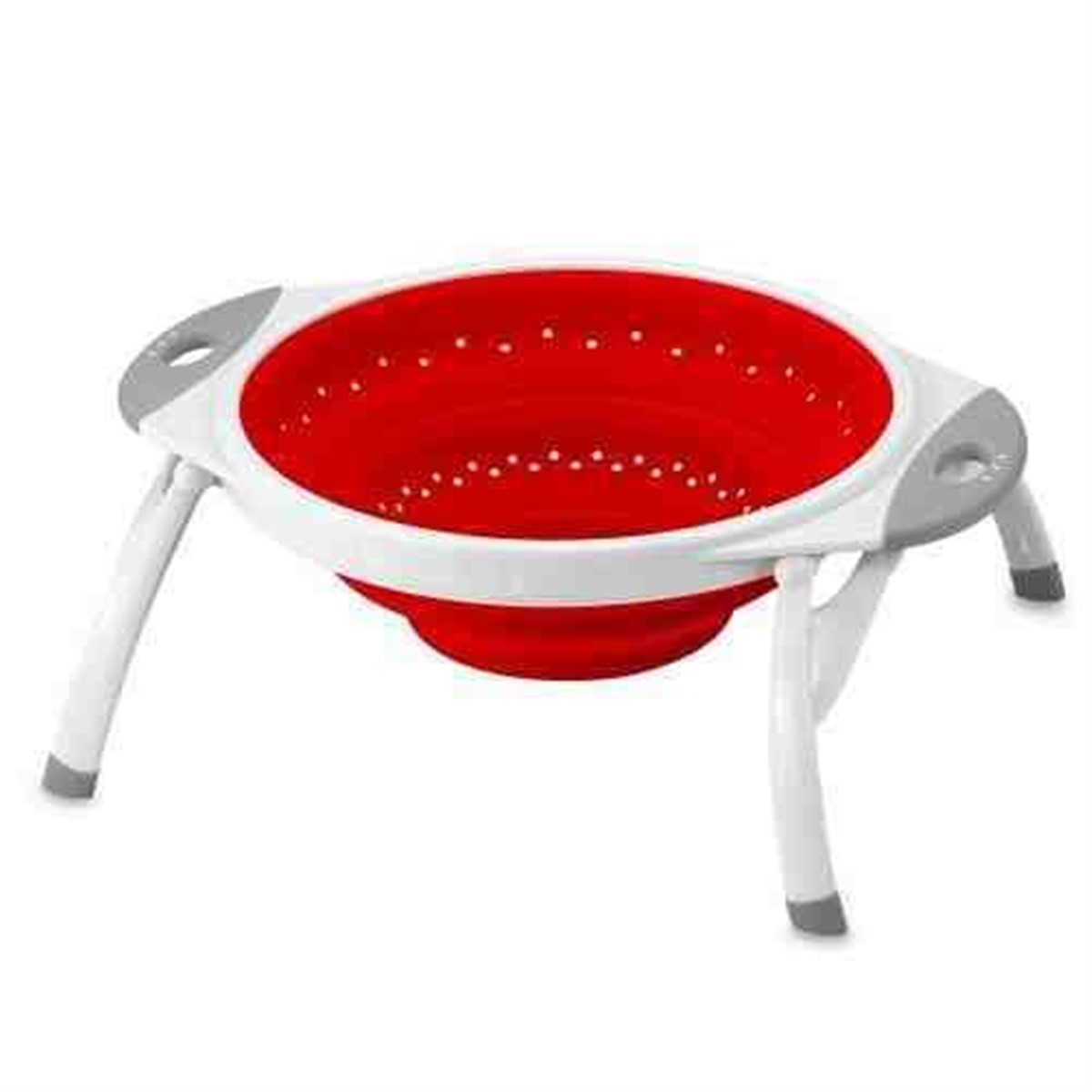 Ayaklı Katlanabilir Akordiyon Silikon Makarna Süzgeci