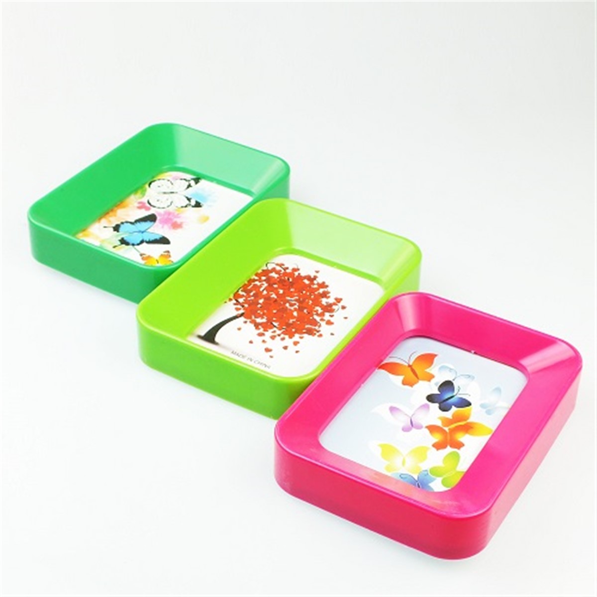 Dekoratif 3 lü Renkli 4D Fotoğraf Çerçevesi