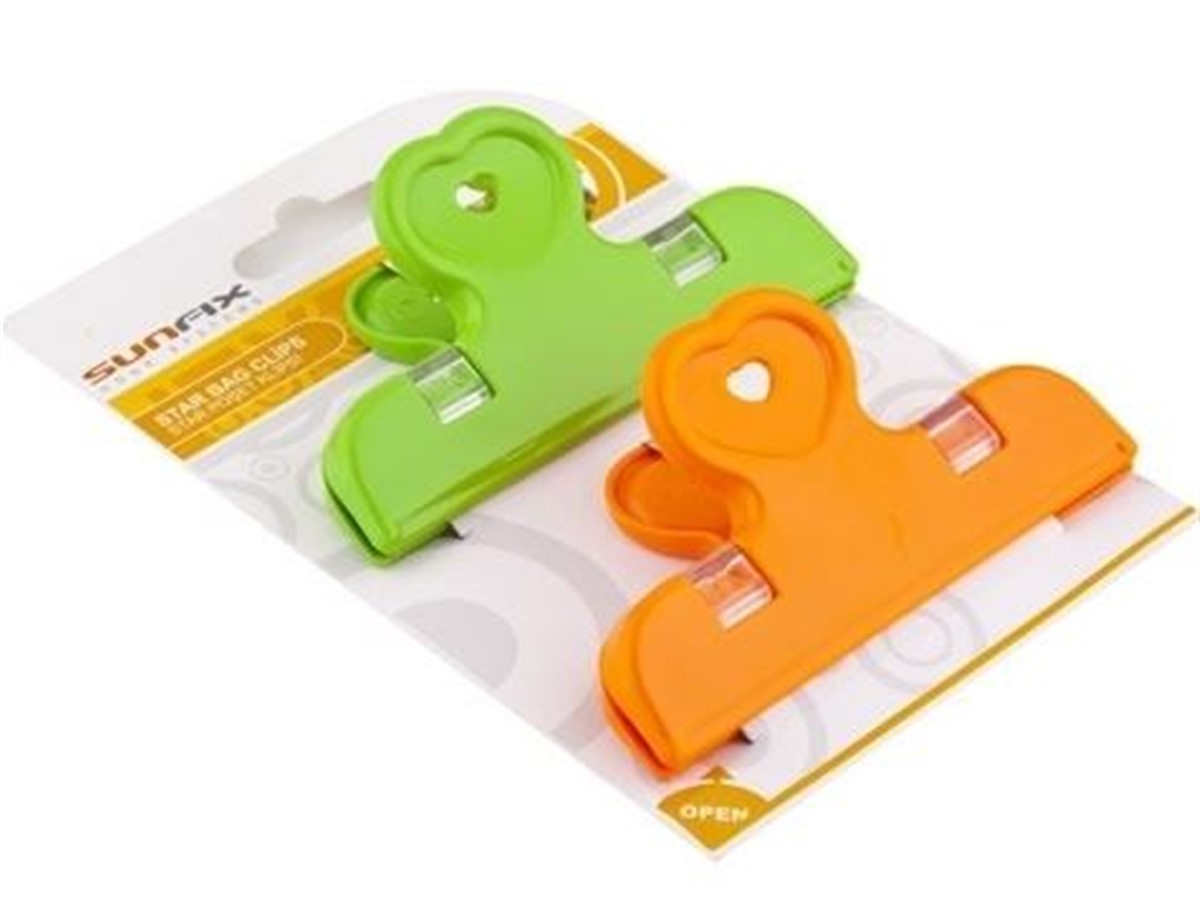 Pratik Poşet Mandal Klips 2 Adet Asorti