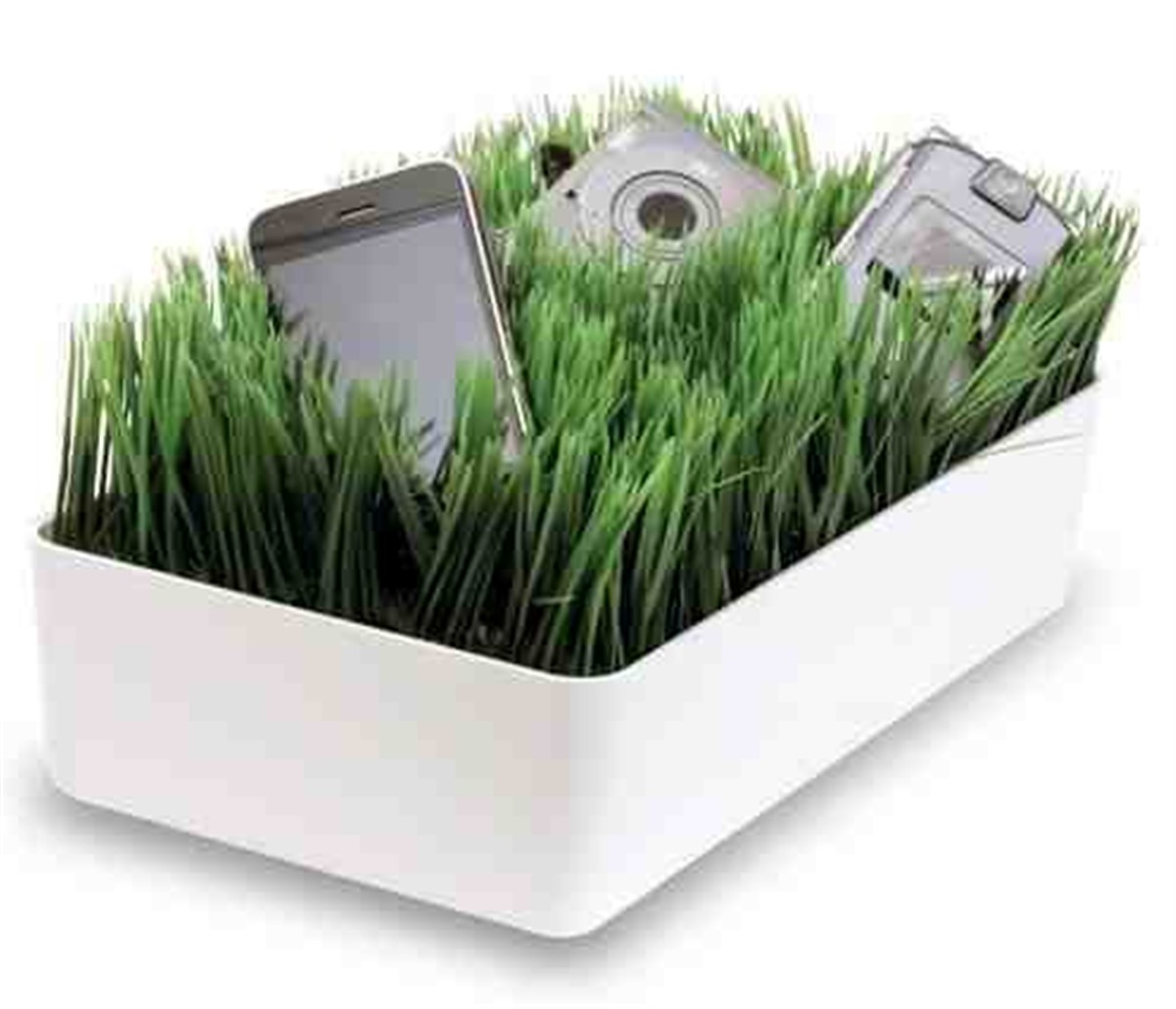 Dekoratif Yapay Çim Şarj İstasyonu Plastik