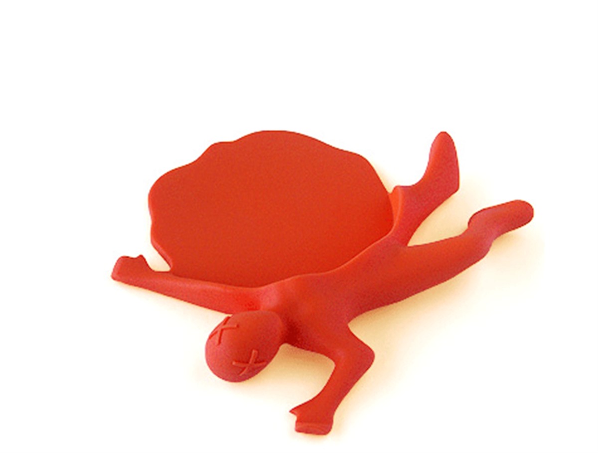 Ezilmiş Adam Şekilli Silikon Bardak Altlığı Turuncu