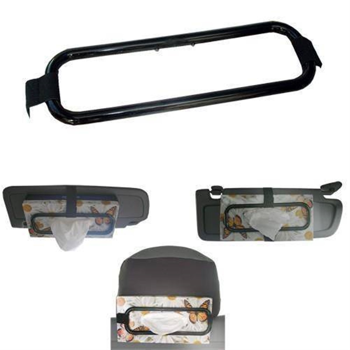 Araç İçi Kağıt Mendil Güneşlik Ruhsat Belge Peçete Tutacağı