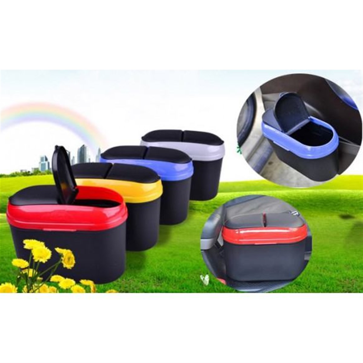 Car Trash Çok Fonksiyonlu Araç İçi Çift Taraflı Kutu