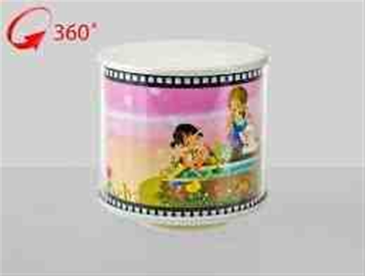 Döner Silindir Kurmalı Nostaljik Müzik Kutulu Fotoğraf Çerçevesi