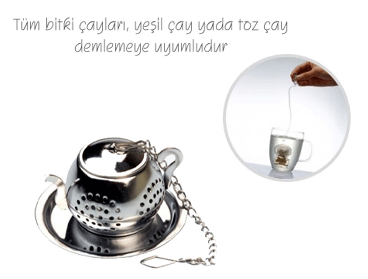 Bardakta Çelik Çay Demleyici