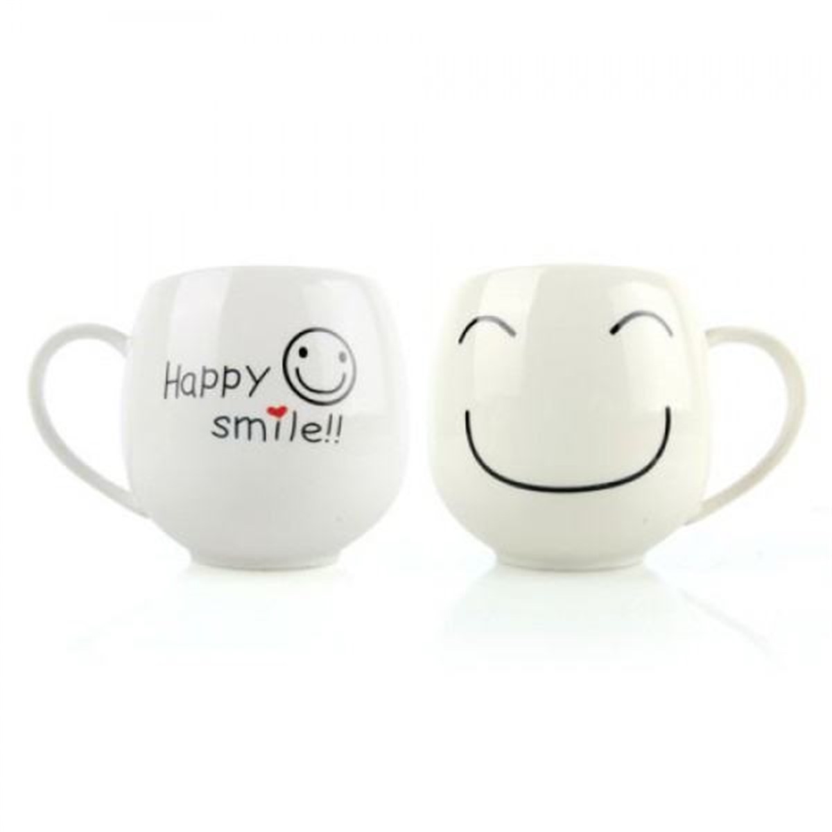 Happy Smile Gülen Yüz Porselen Kupa Bardak