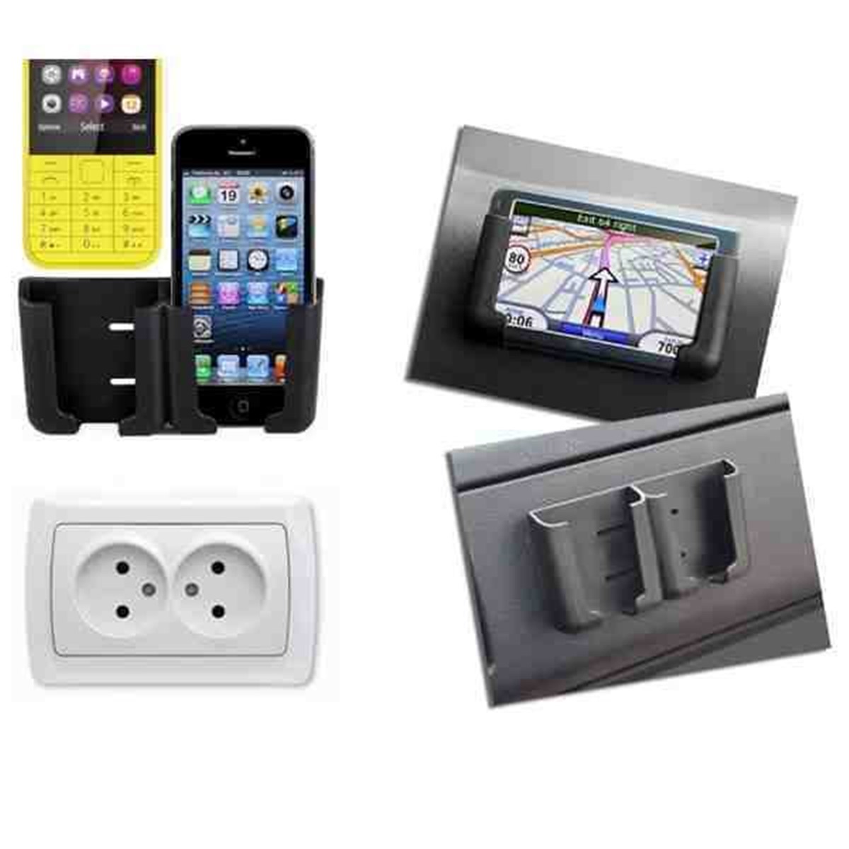 Twice 2 li Araç Ofis Ev Telefon Malzeme Tutucu Aparat Asorti