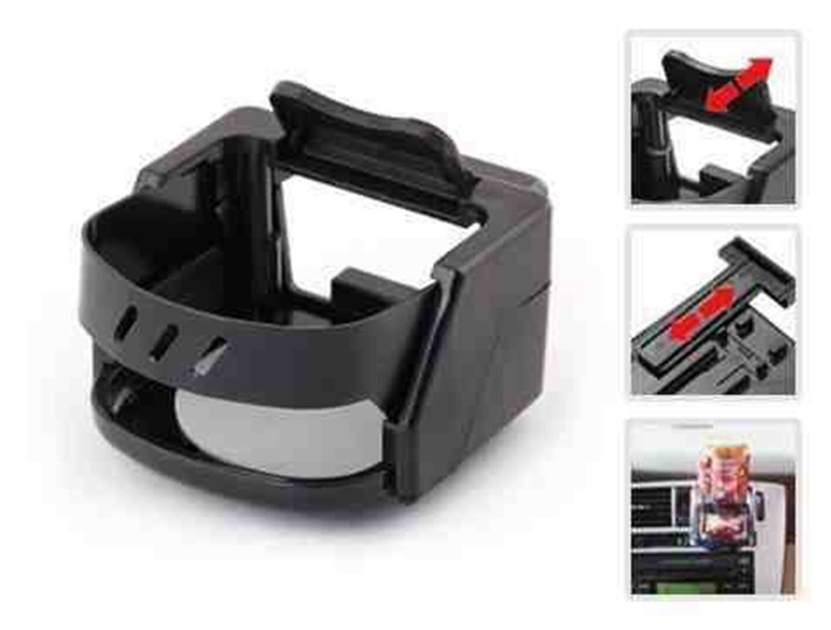 Araç İçi Havalandırmaya Takılabilen Genişlik Ayarlı Bardak Tutucu