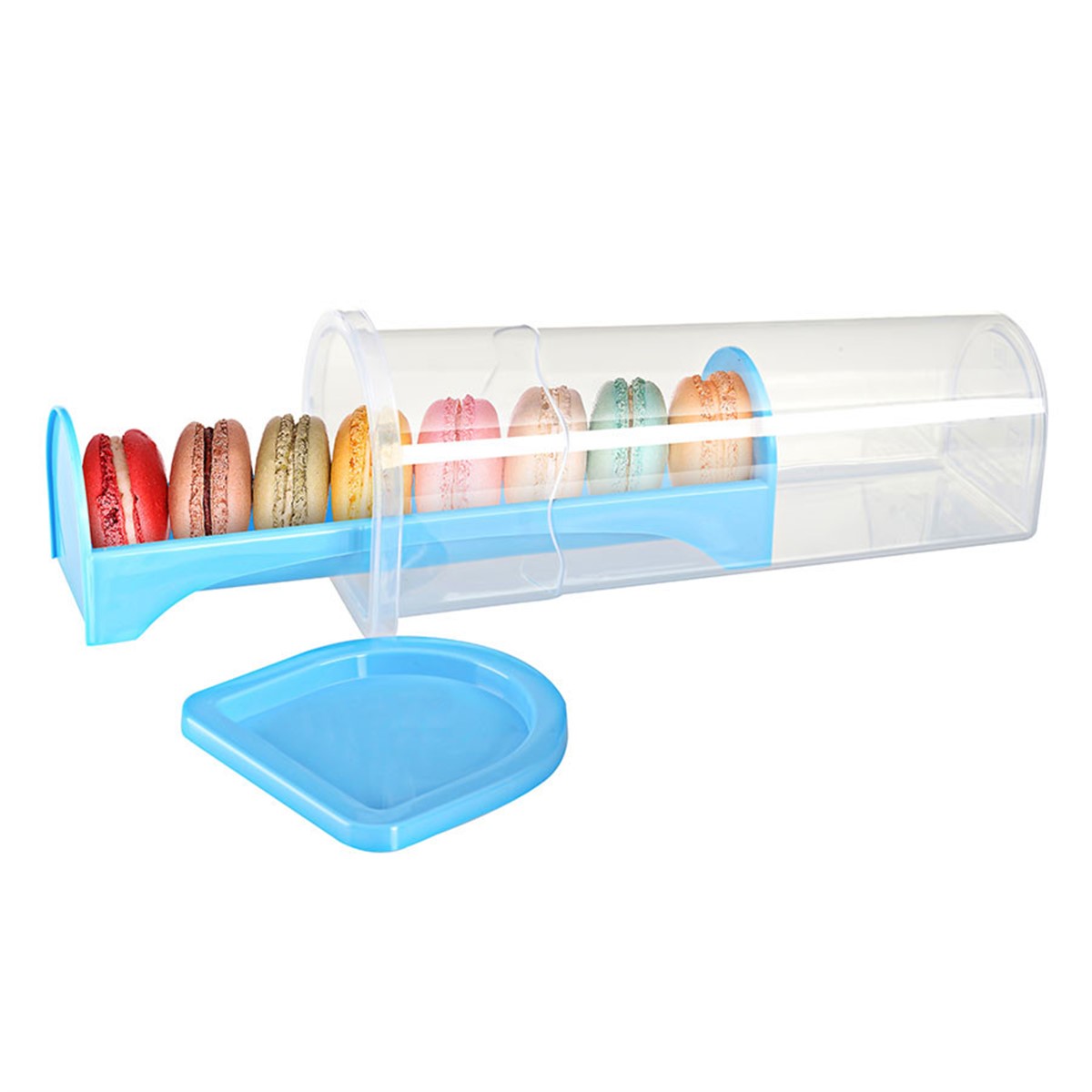 Oval Kurabiye Bisküvi Makaron Saklama Kabı Asorti