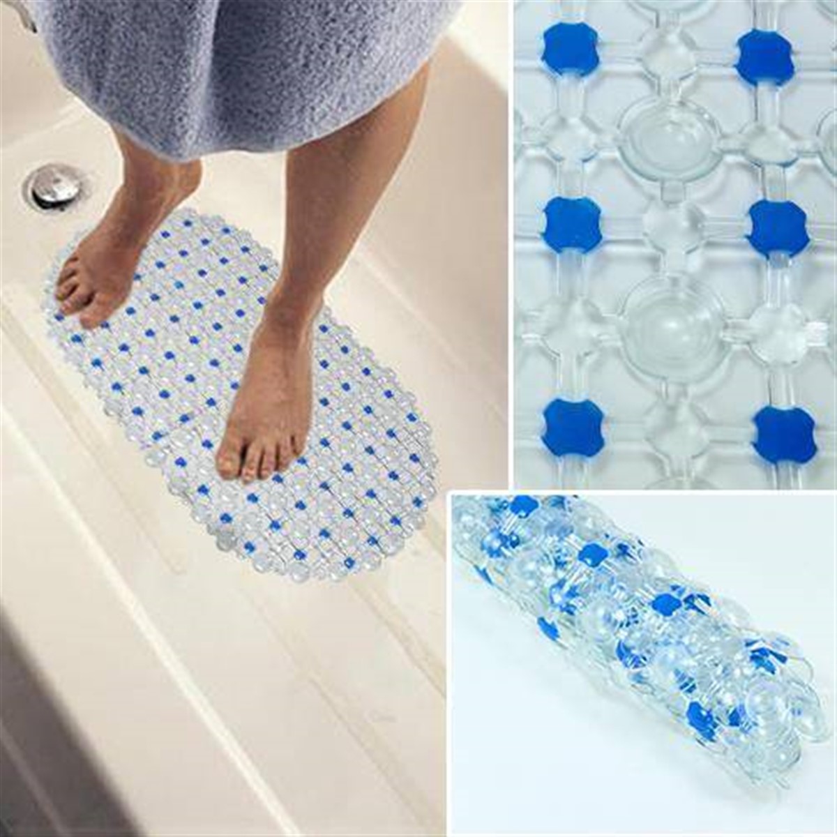 Çok Amaçlı Banyo İçin Kaydırmaz Paspas 63 x 36 cm Asorti