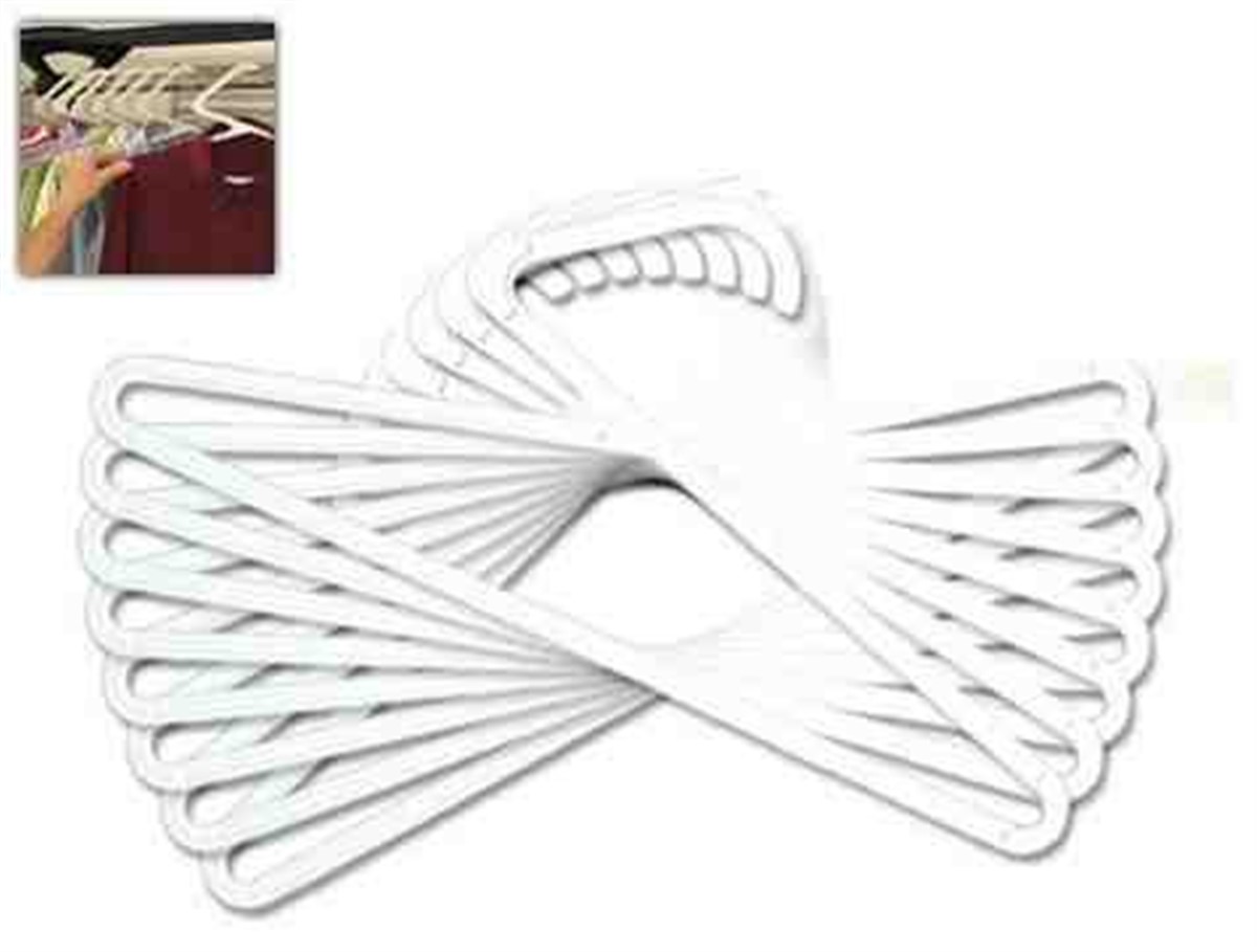 30lu Pratik Esnek Hafif Plastik Elbise Askı Seti Ez Hanger Asorti