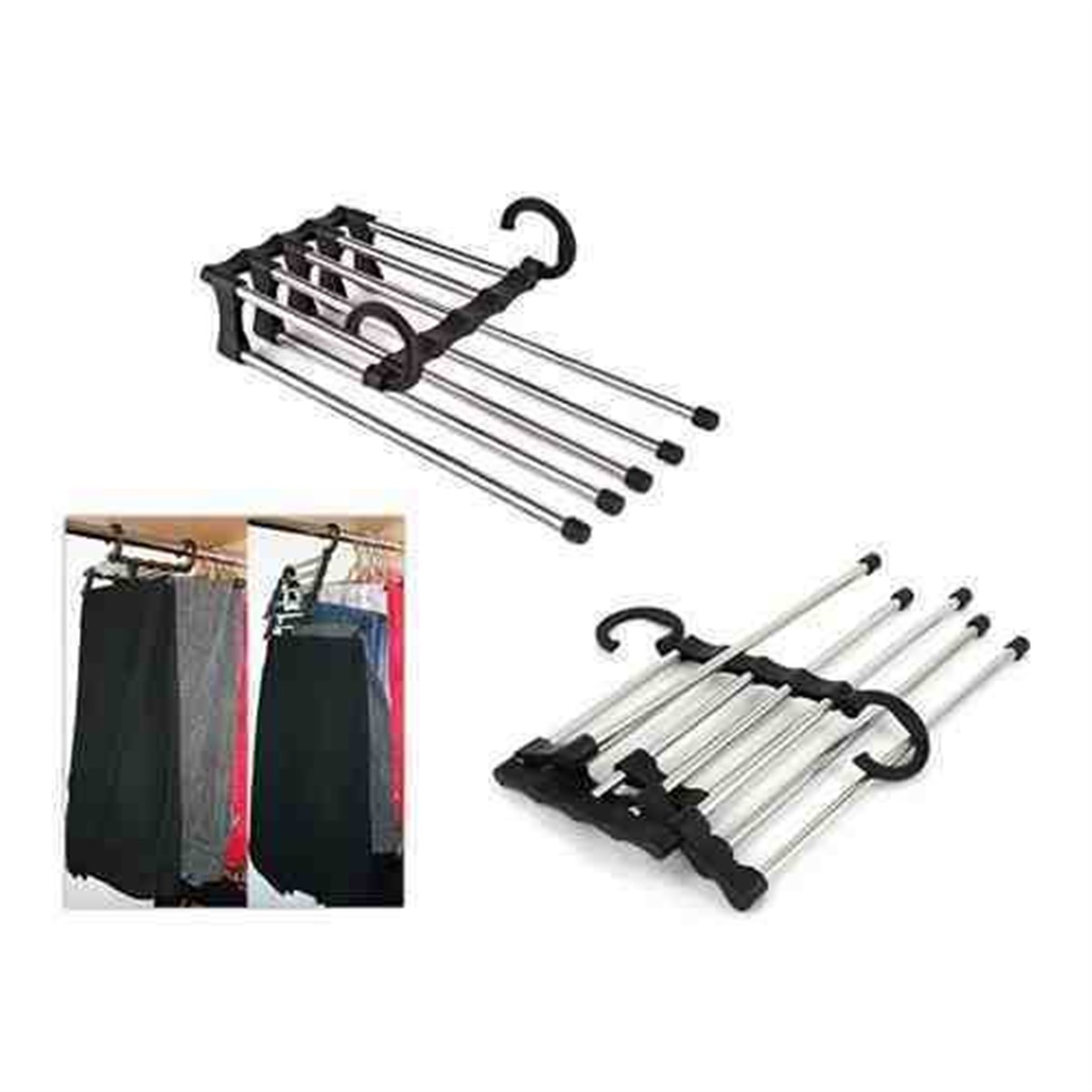 Çok Fonksiyonlu Sihirli Pantolon Askısı 5 in 1 Asorti