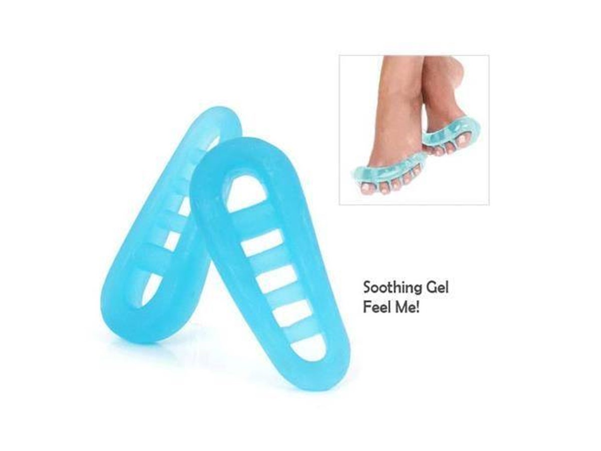 Ayak Şekil Düzeltici 5 Parmak Geçmeli Silikon Mavi 1 Çift