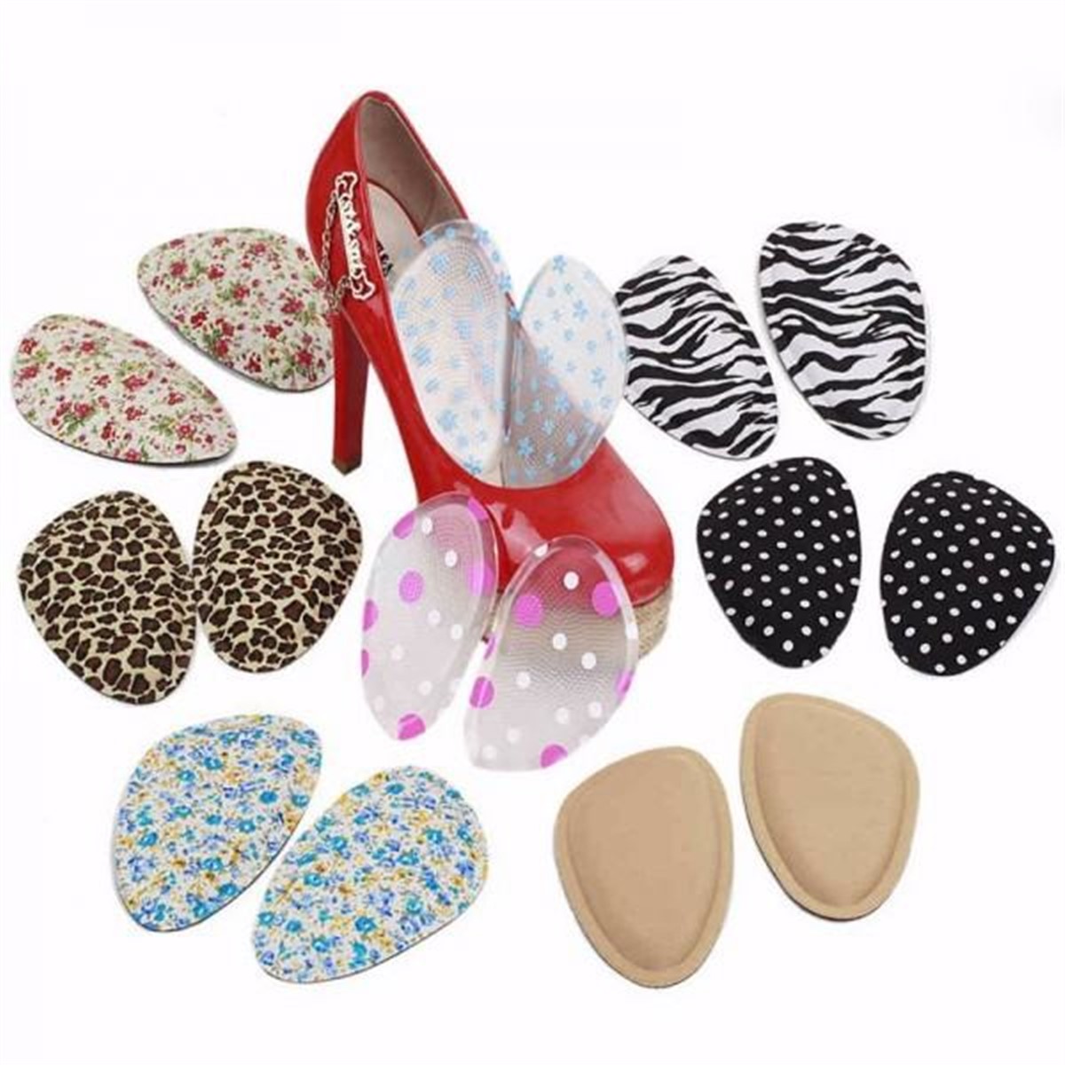 Desenli Topuklu Ayakkabı Kaydırmaz Tabanlık 1 Çift
