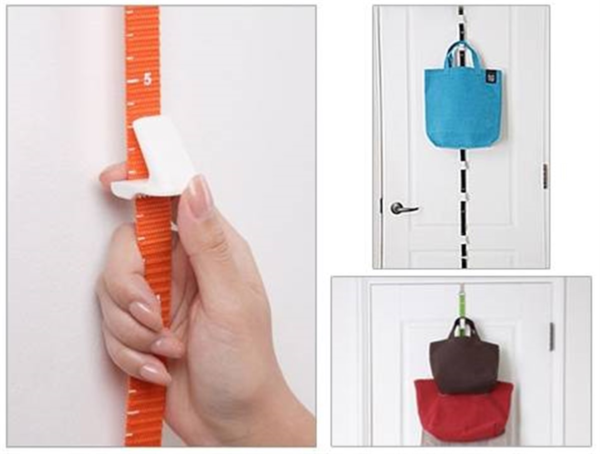 Ayarlanabilir 16 lı Kapı Arkası Çanta Askılığı Bag Rack