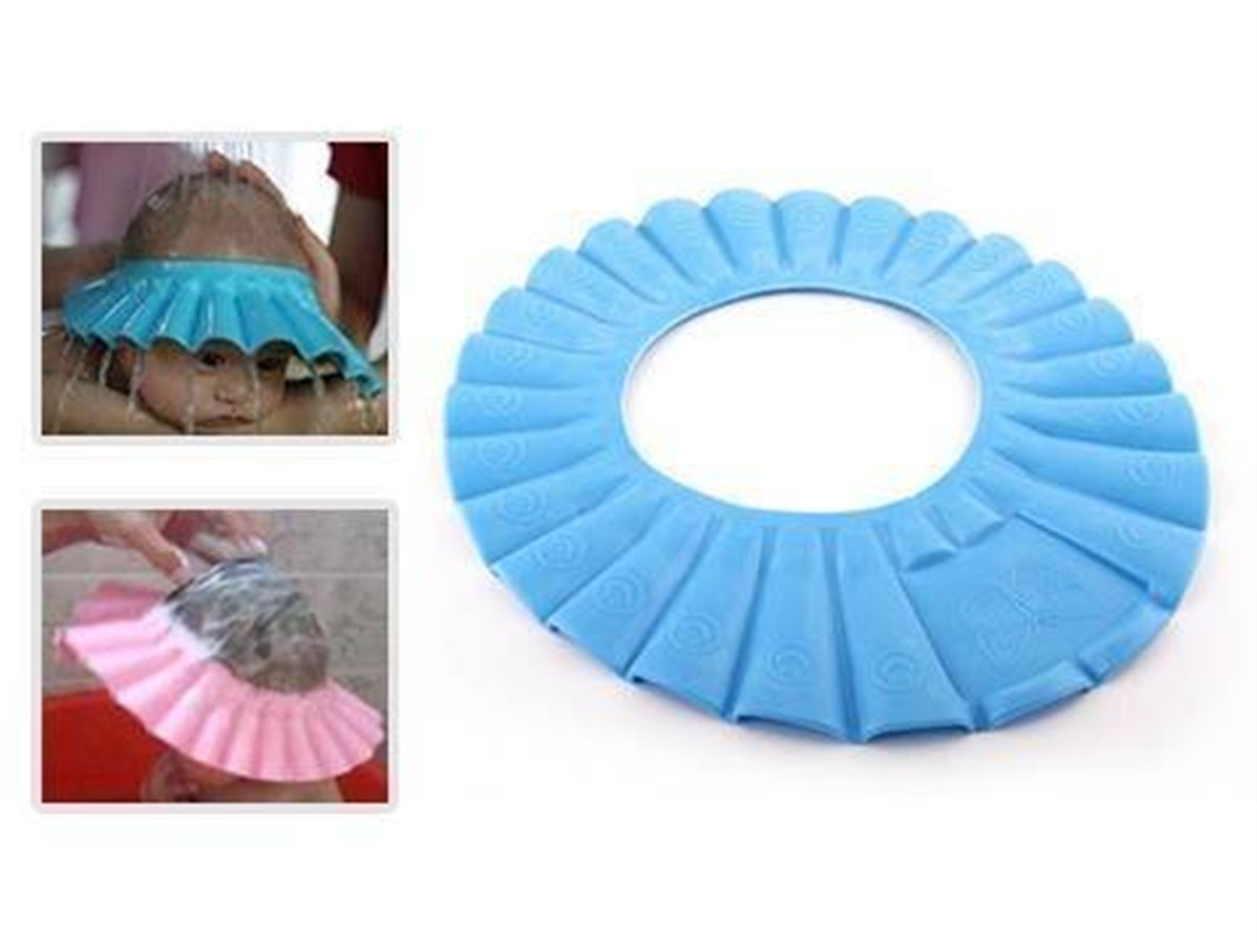 Göze Su Kaçırmayan Ayarlanabilir Bebek Banyo Şapkası Minderli