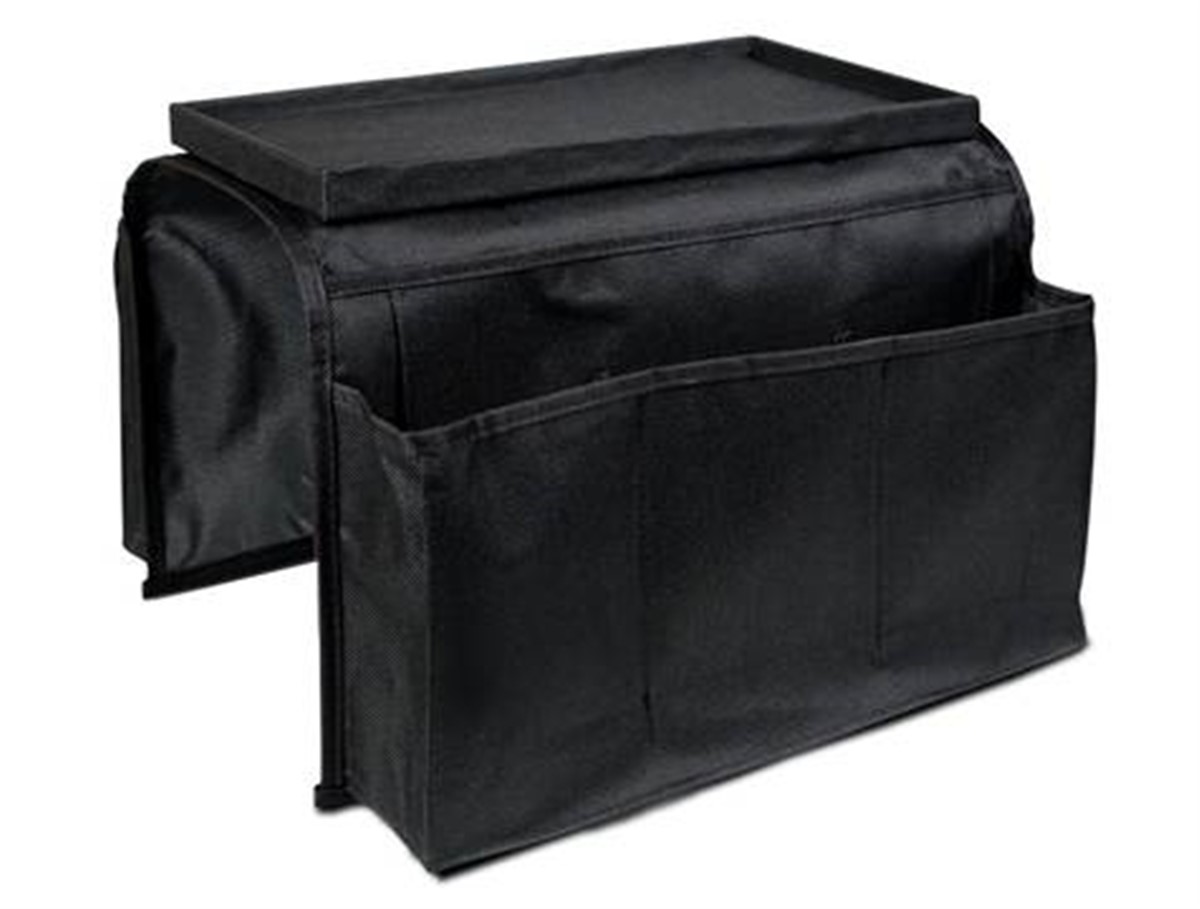 6 Bölmeli Tepsili Koltuk Kenarı Organizeri Siyah