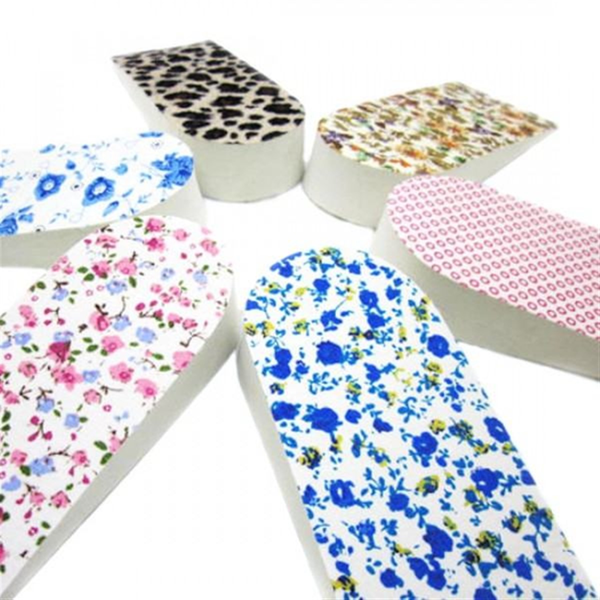 Leopar Desenli Topuk Boy Yükseltme Köpüğü Asorti