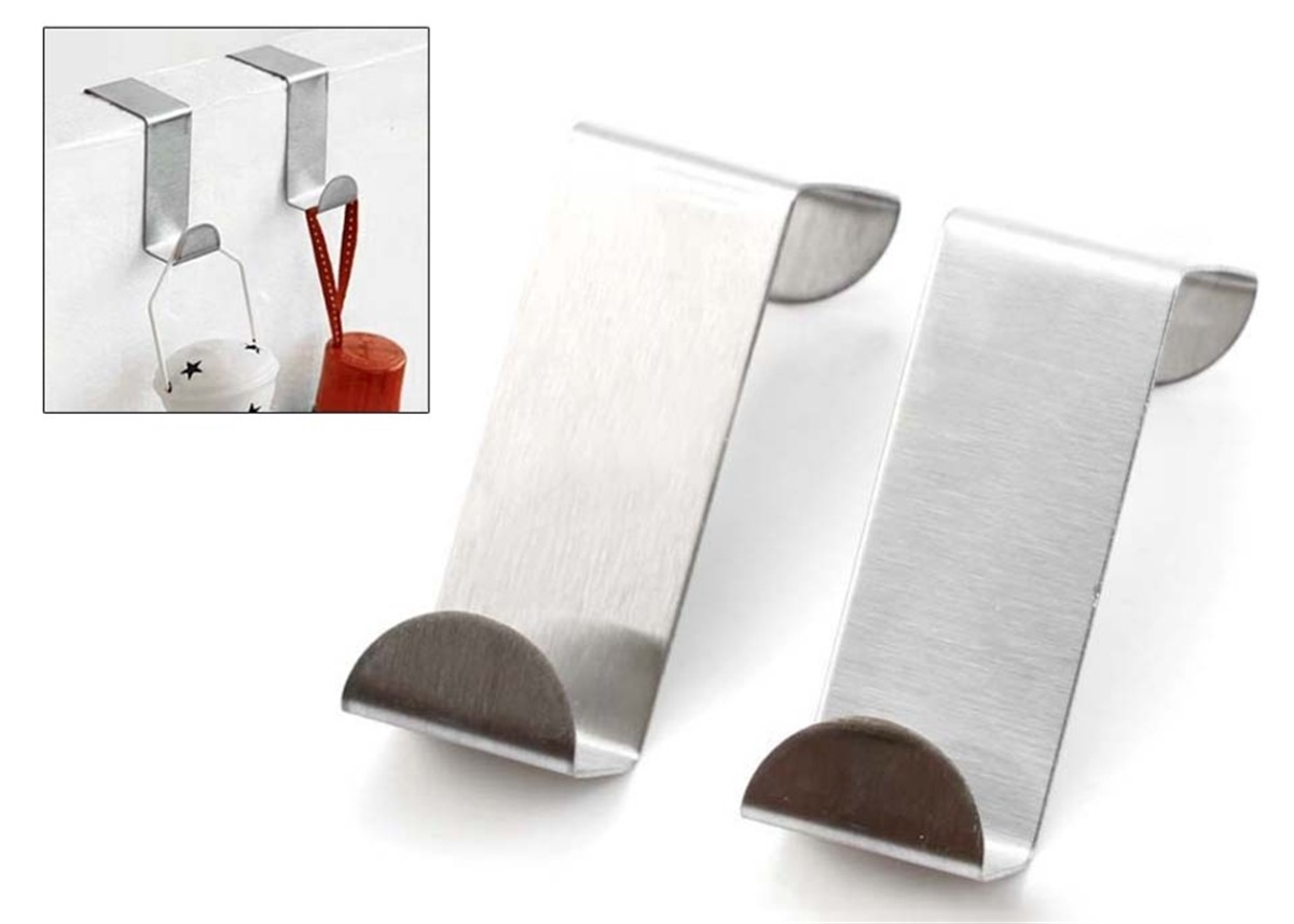 Pratik Kapı Arkası Metal Askı 2 Adet (4 cm - 2 cm)