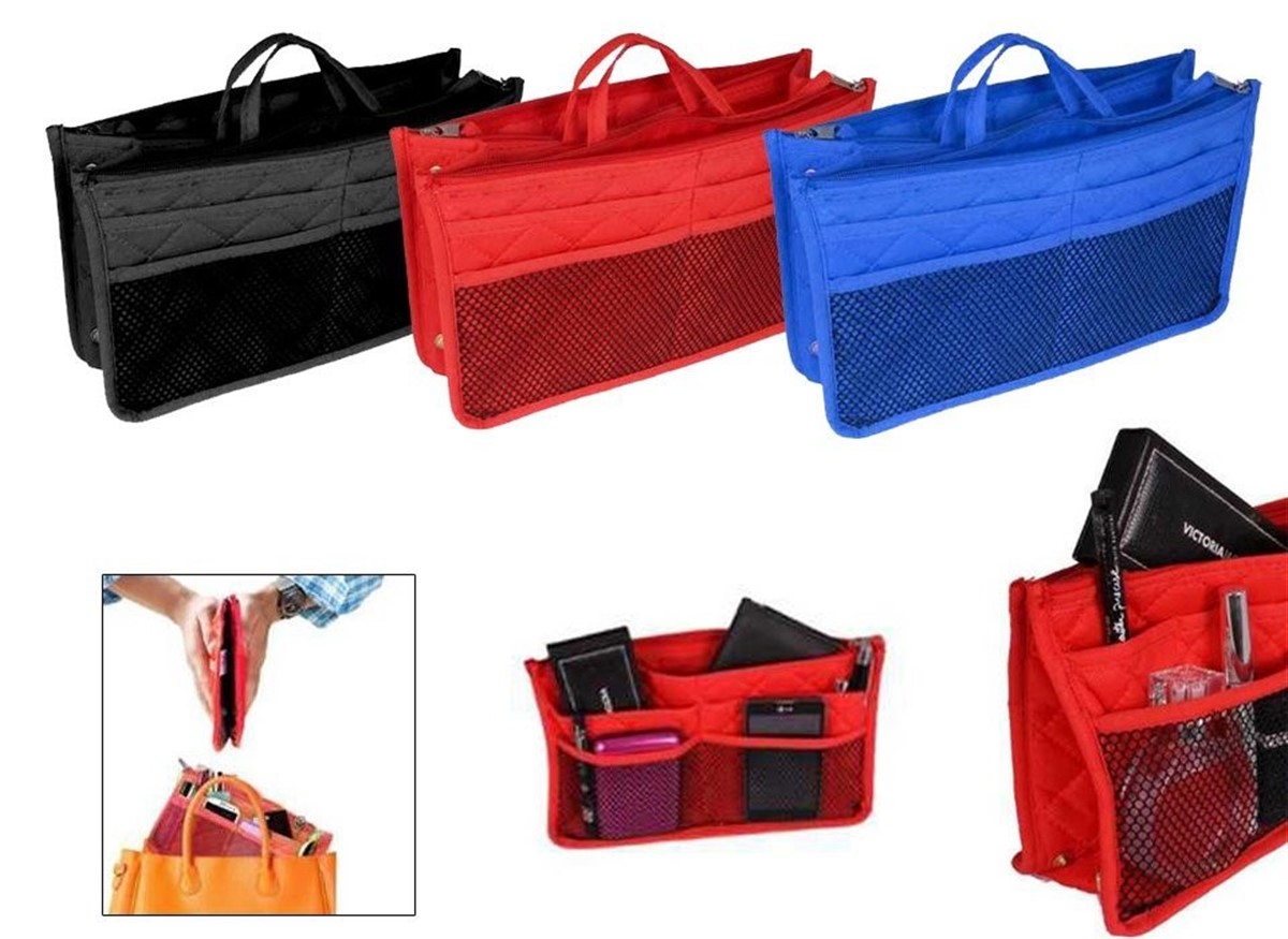 11 Bölmeli Renkli Çanta İçi Düzenleyici Asorti