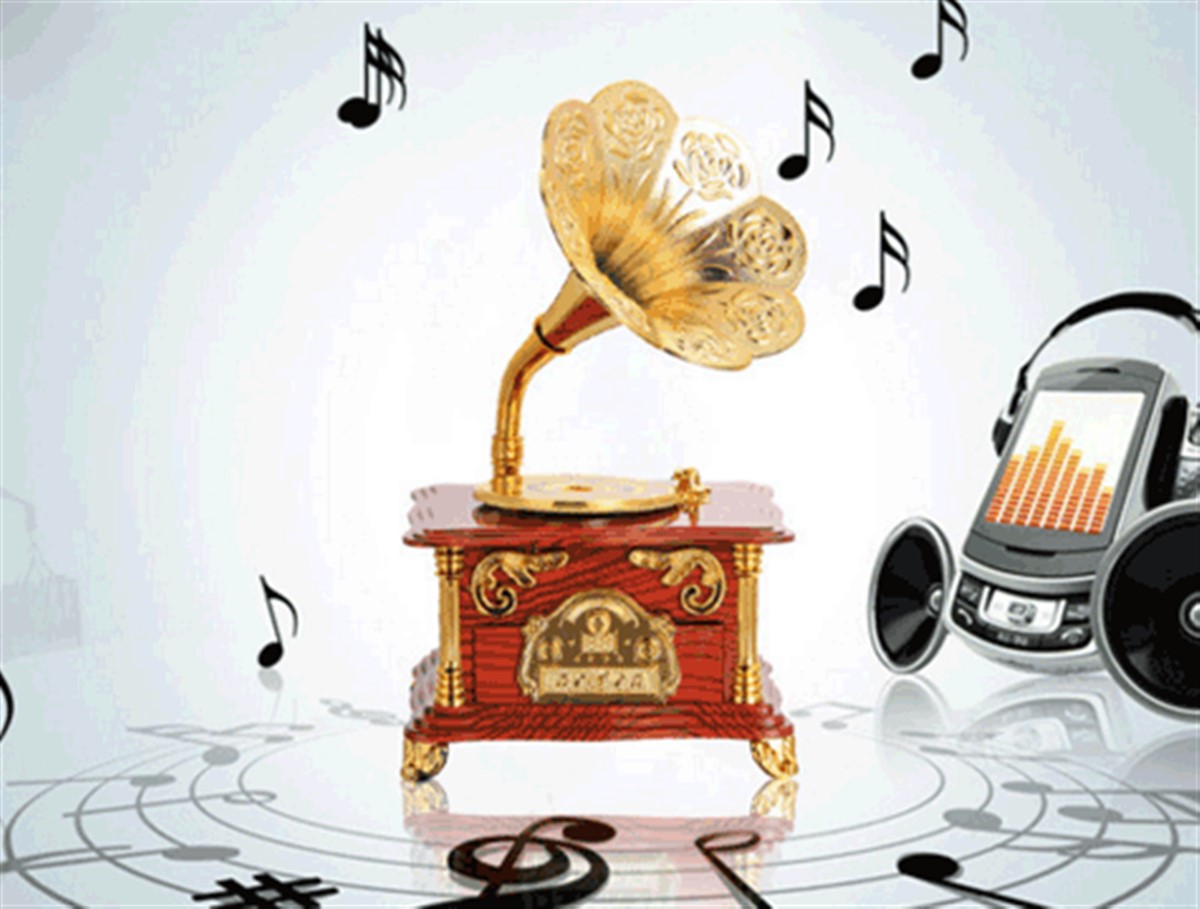 Gramofon Şeklinde Takı Çekmeceli Müzik Kutusu Asorti