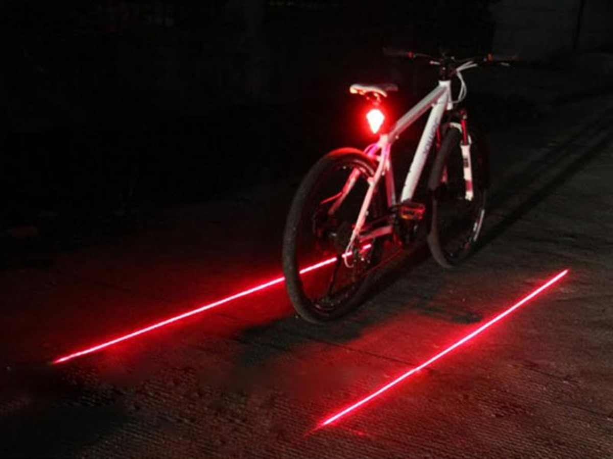 3 Fonksiyon Lazer Şerit 5 Led Stop Bisiklet Lamba 7 Fonksiyon