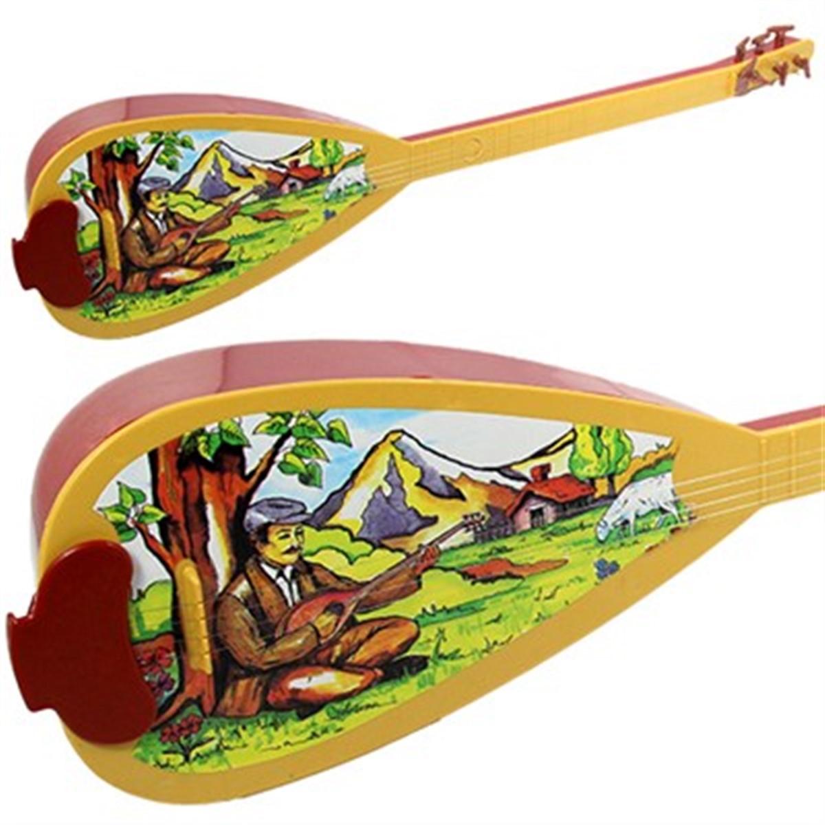 Çocuk Eğitici Eğlenceli 54 cm Oyuncak Halk Sazı Asorti