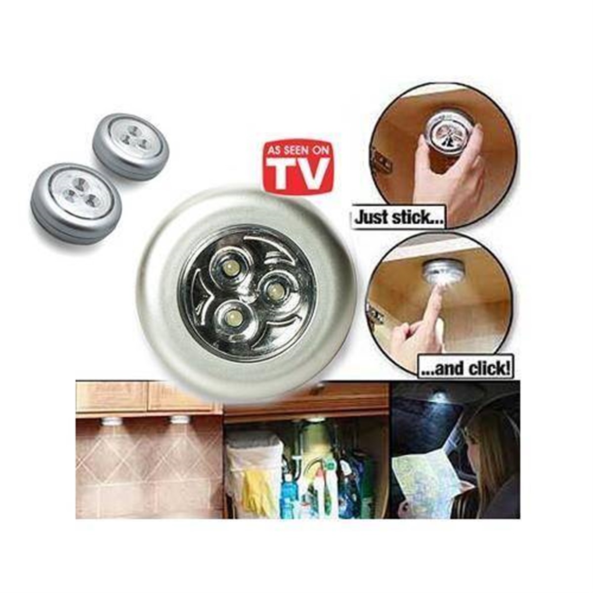 Dokunmatik Spot Lamba Stick N Press 3 lü 