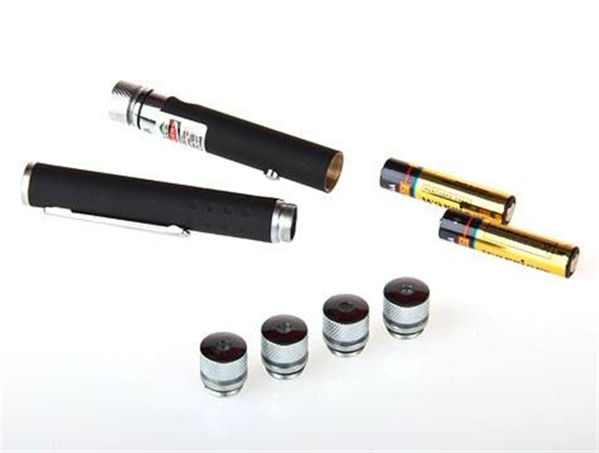 Yeşil Lazer Pointer 500 mW 15 Km Etkili (5 Başlıklı)