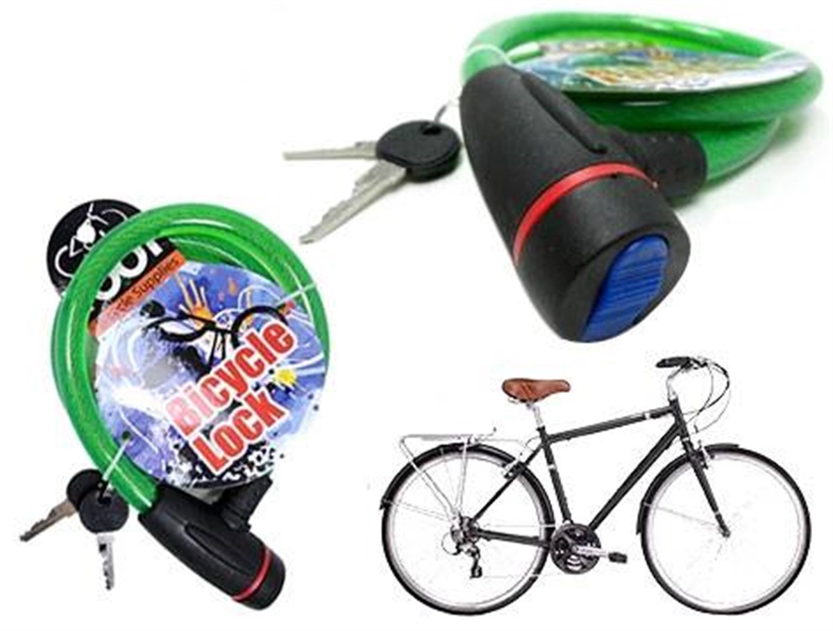 Anahtarlı Çelik Bisiklet Kilidi 0,5 cm x 60 cm Asorti