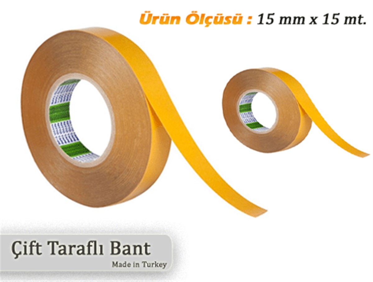 Çift Taraflı Bant 15 mm x 15 Mt.