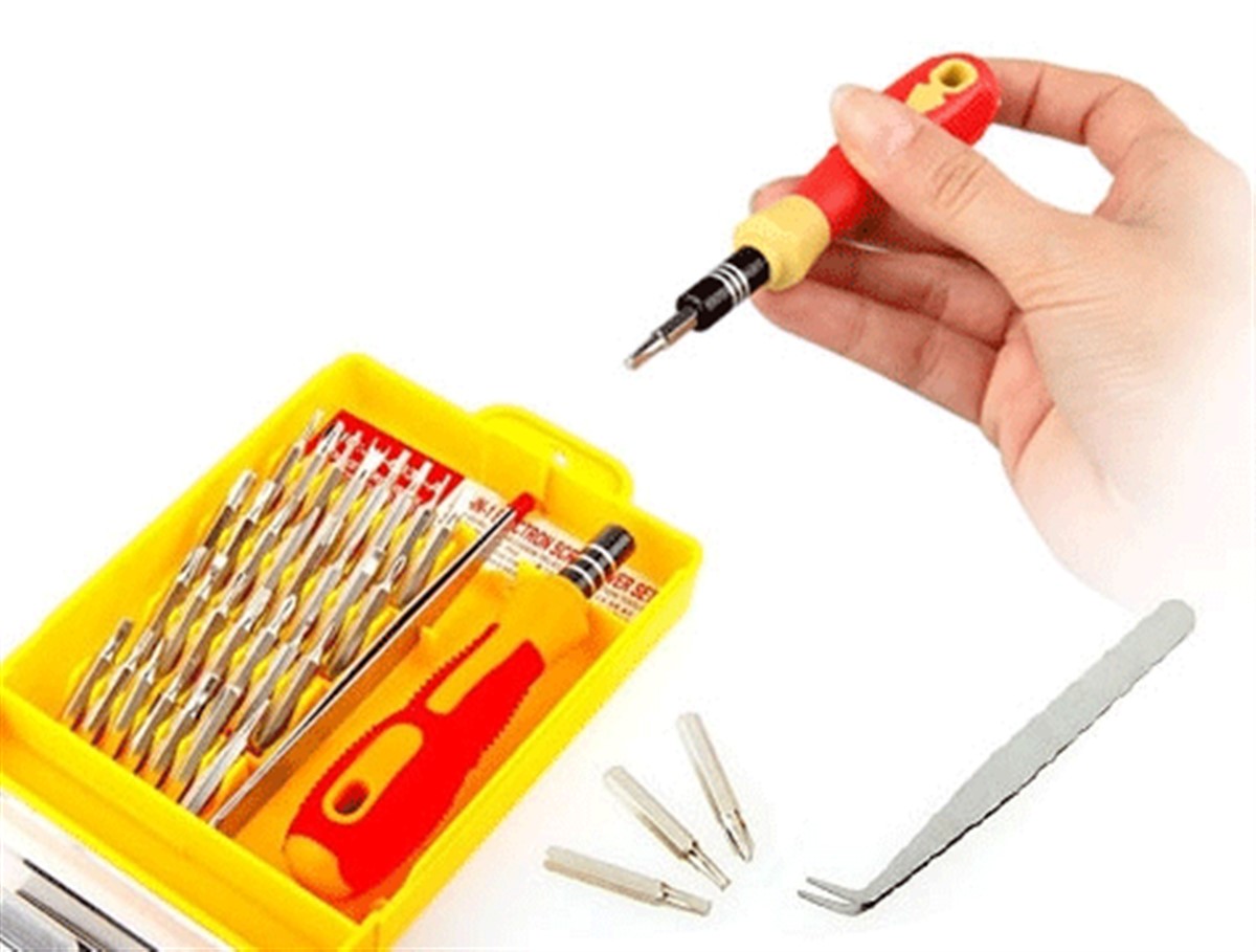 32 Parça Hassas Tamir Tornavida Seti 30 Başlık Sap Cımbız