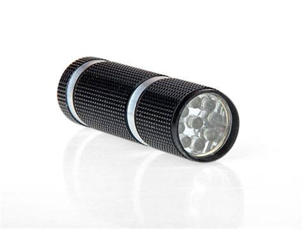 9 Ledli LÜKS Süper Parlak Metal Mini El Feneri Asorti