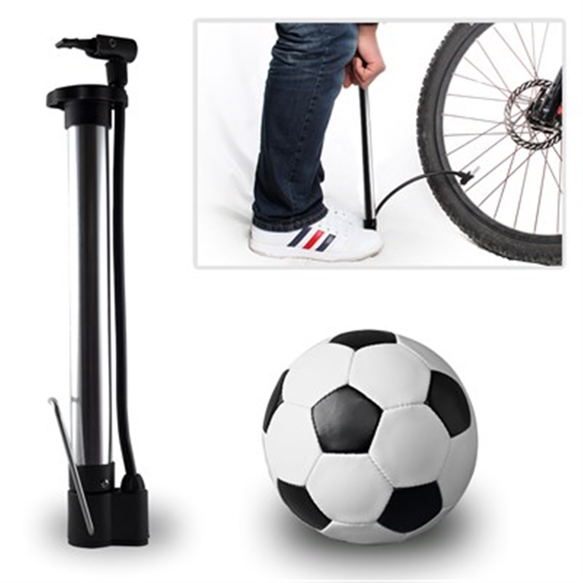 Metal Gövdeli Bisiklet Pompası Asorti