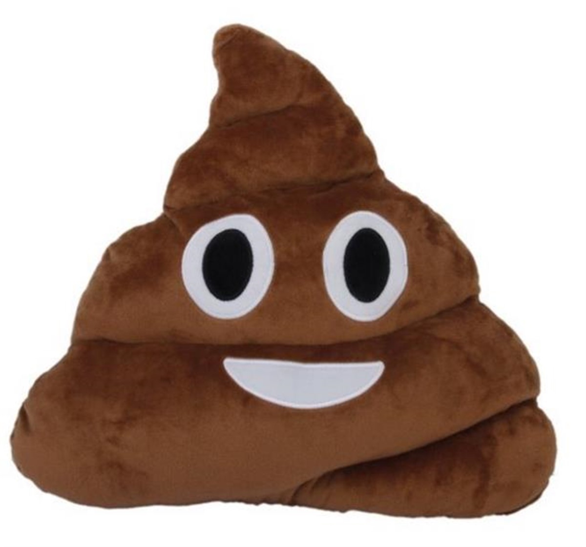 Esprili Kahverengi Gülen Poo Emoji Yastık
