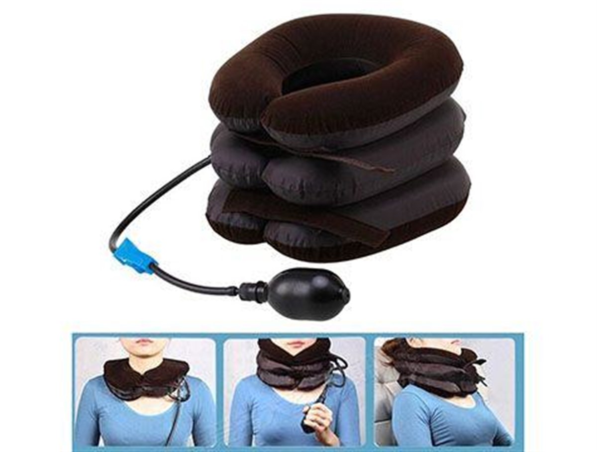 Şişirilebilir Pompalı Ortopedik Boyun Seyahat Yastığı