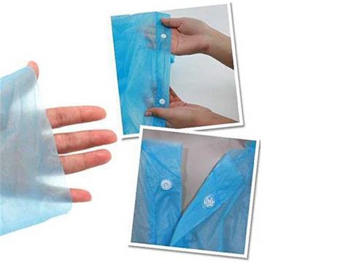 Tek Kullanımlık Çıtçıtlı Yağmurluk PE Asorti