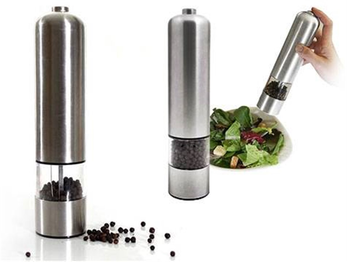 Pilli Otomatik IşıklıTuşlu Baharat Değirmeni