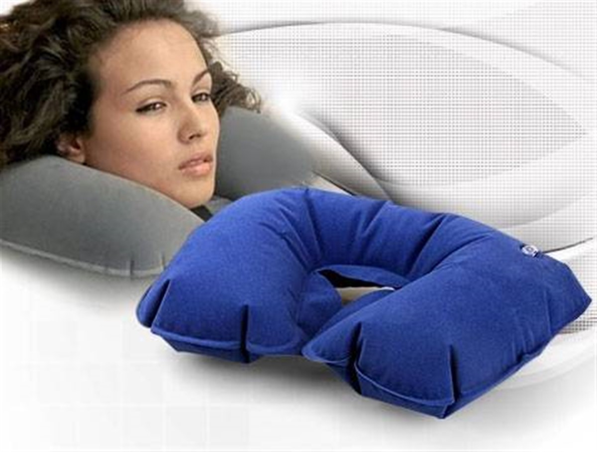 Travel Pillow Şişme Seyahat Tipi Boyun Yastığı Asorti