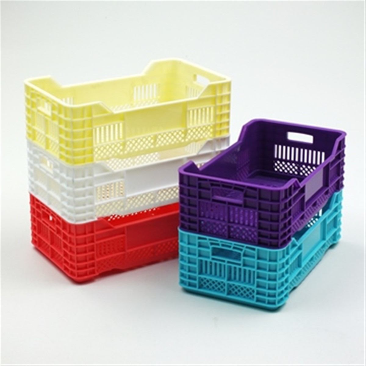 Çok Amaçlı Mini Plastik Kasa Sepet 3 Adet Birden Asorti
