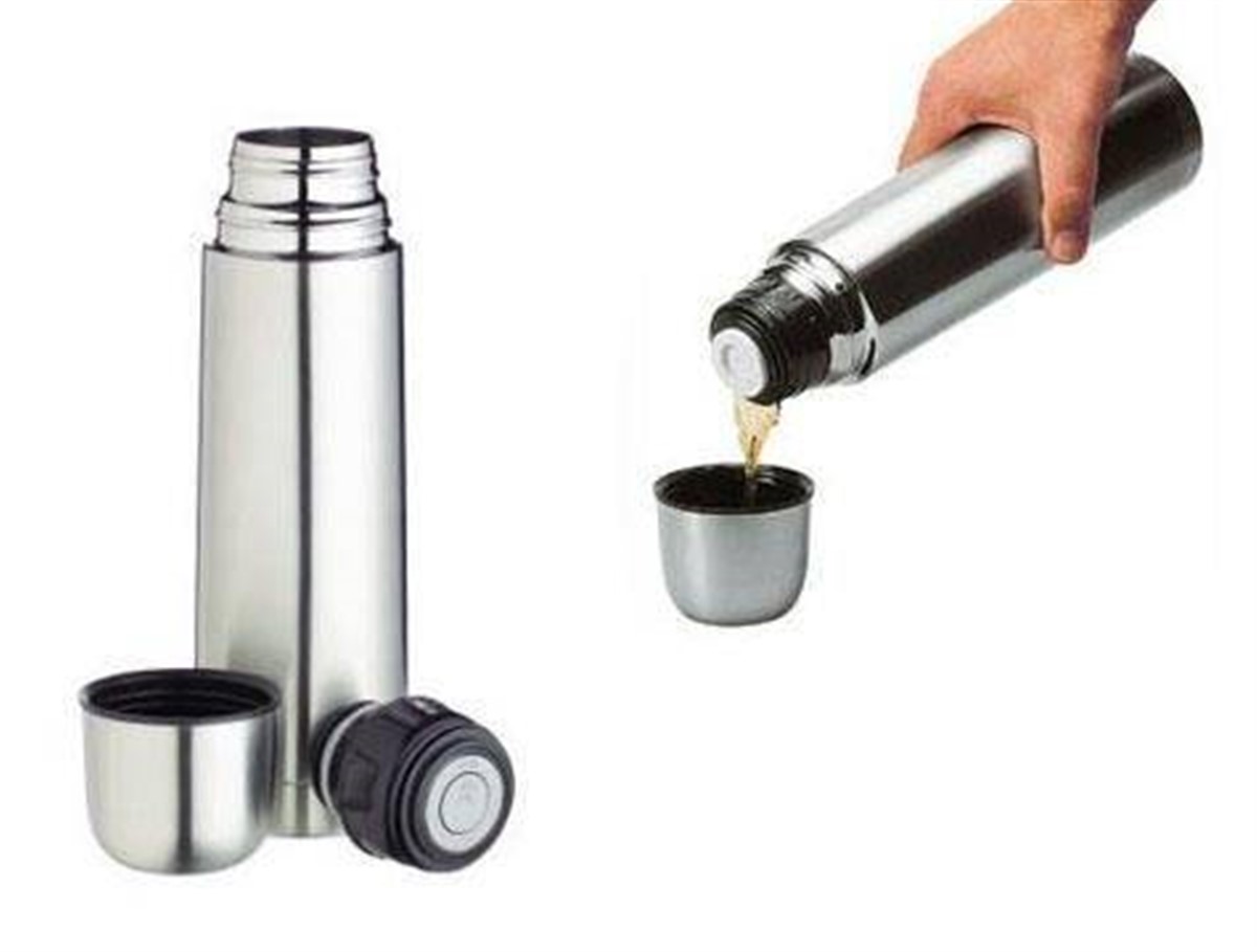 Paslanmaz Çelik Mermi Termos Bardak Özellikli Kapak 350 ML