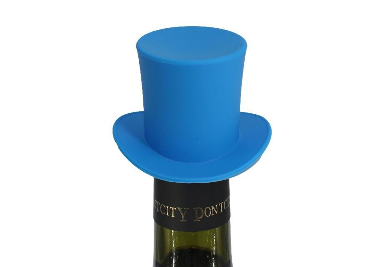 Şapka Tasarımlı Silikon Şişe Kapağı Asorti