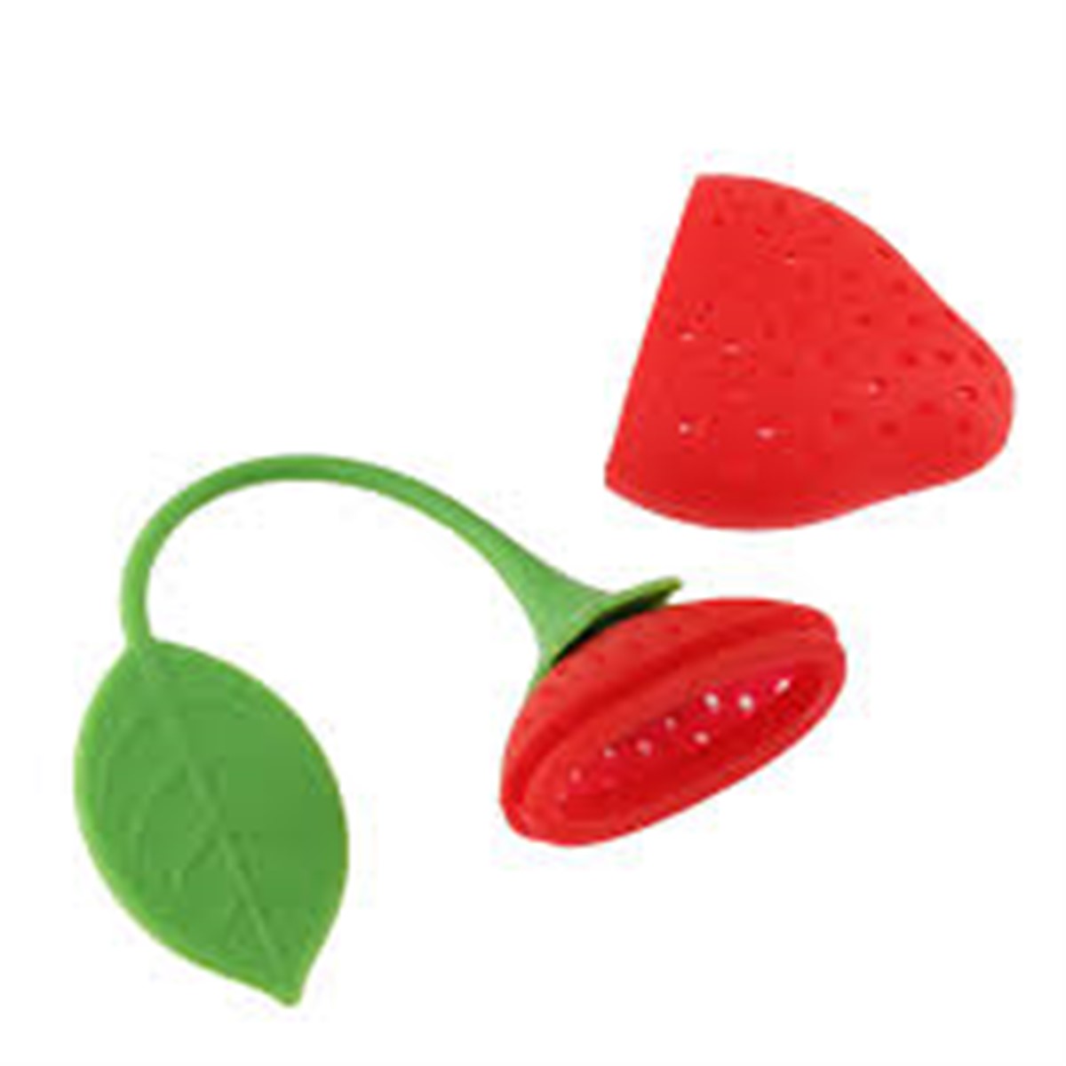 Silikon Bitki Çayı Demleme Kaşığı Çilek