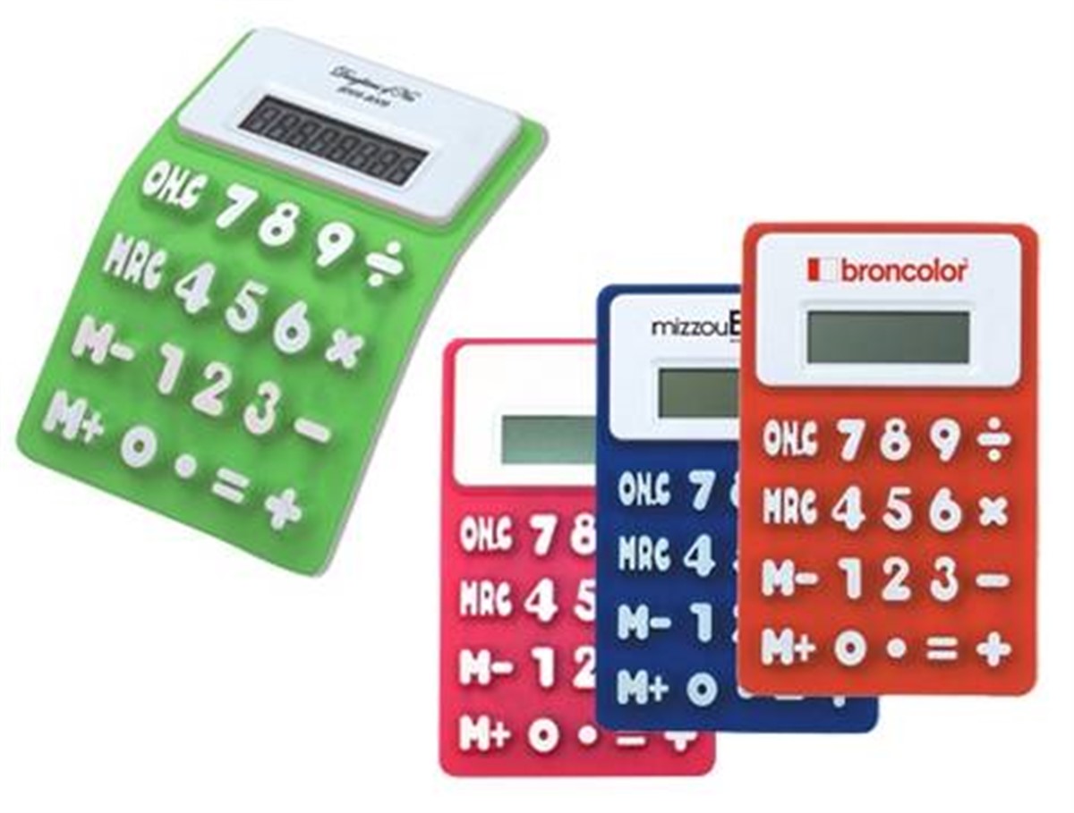 Güneş Enerjili Silikon Hesap Makinesi