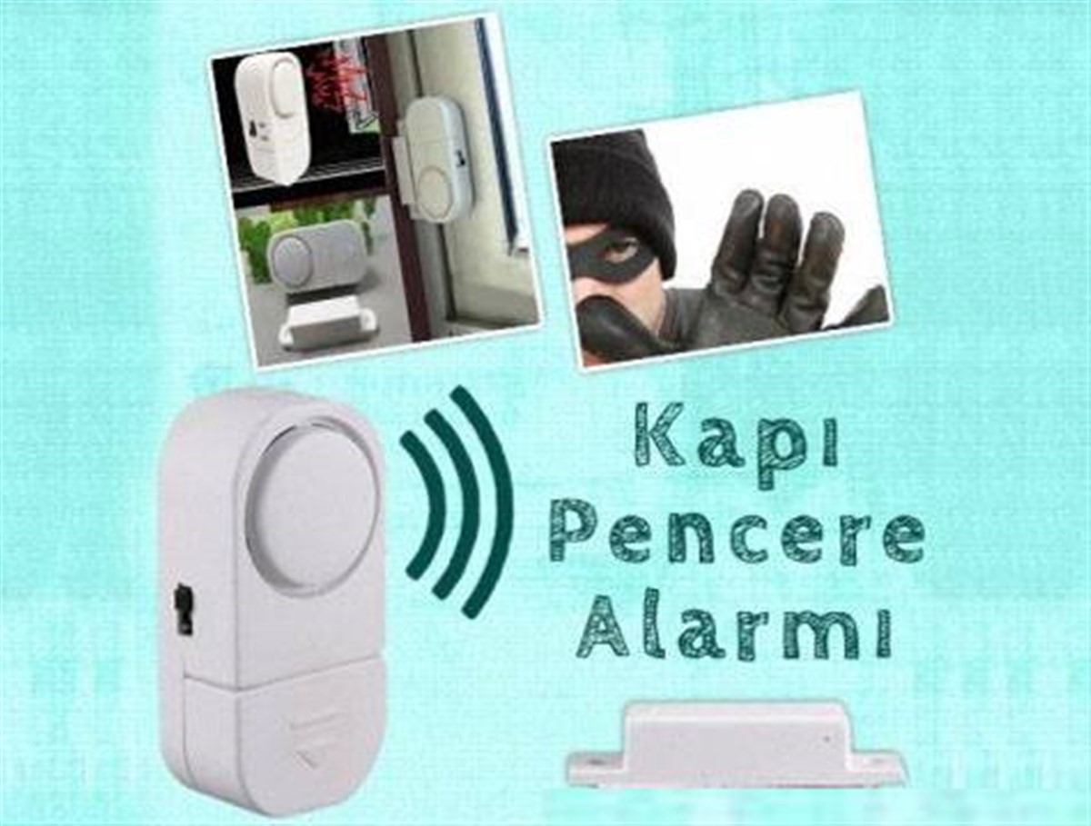2 ADET Kolay Montajlı Hırsızlığa Karşı 90 DB Kapı Pencere Alarmı