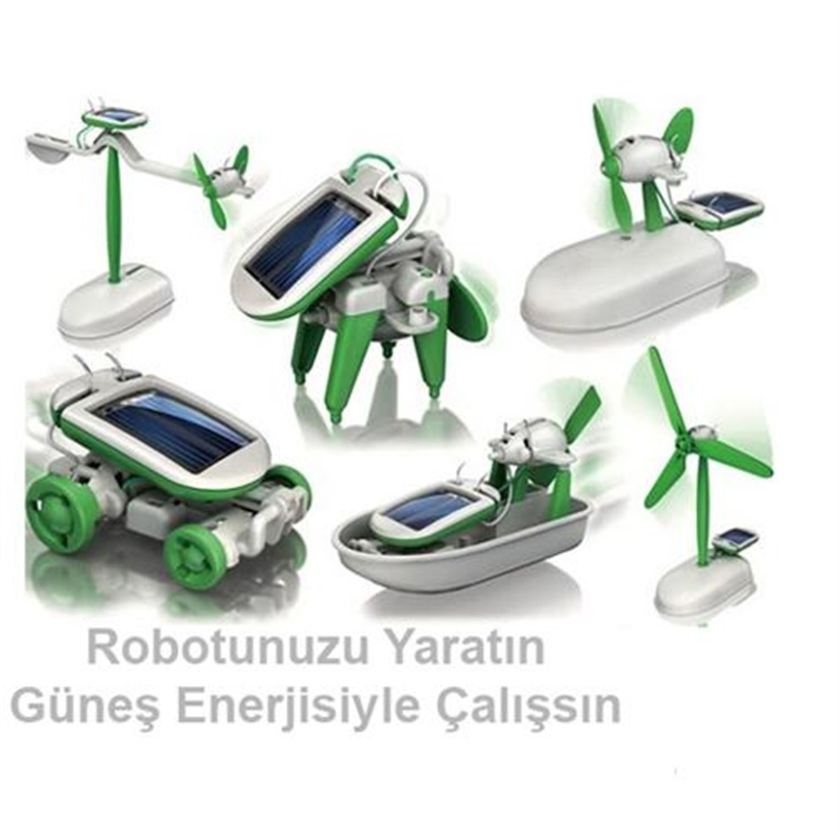 Güneş Enerjili Robot Oluşturma Seti 6 in 1 Solar Kit