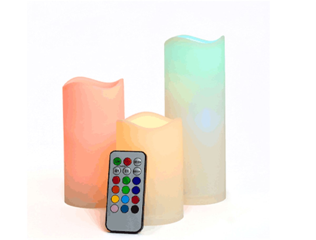 Parafin Kaplı Kumandalı Led Mum 3 Adet