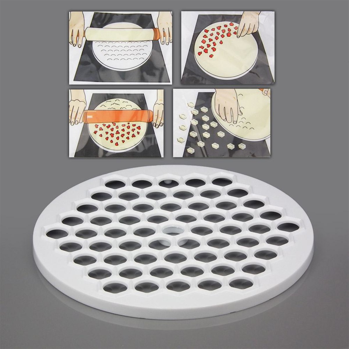 Pratik Kolay 61 Bölmeli Mantı Yapma Kalıbı Asorti